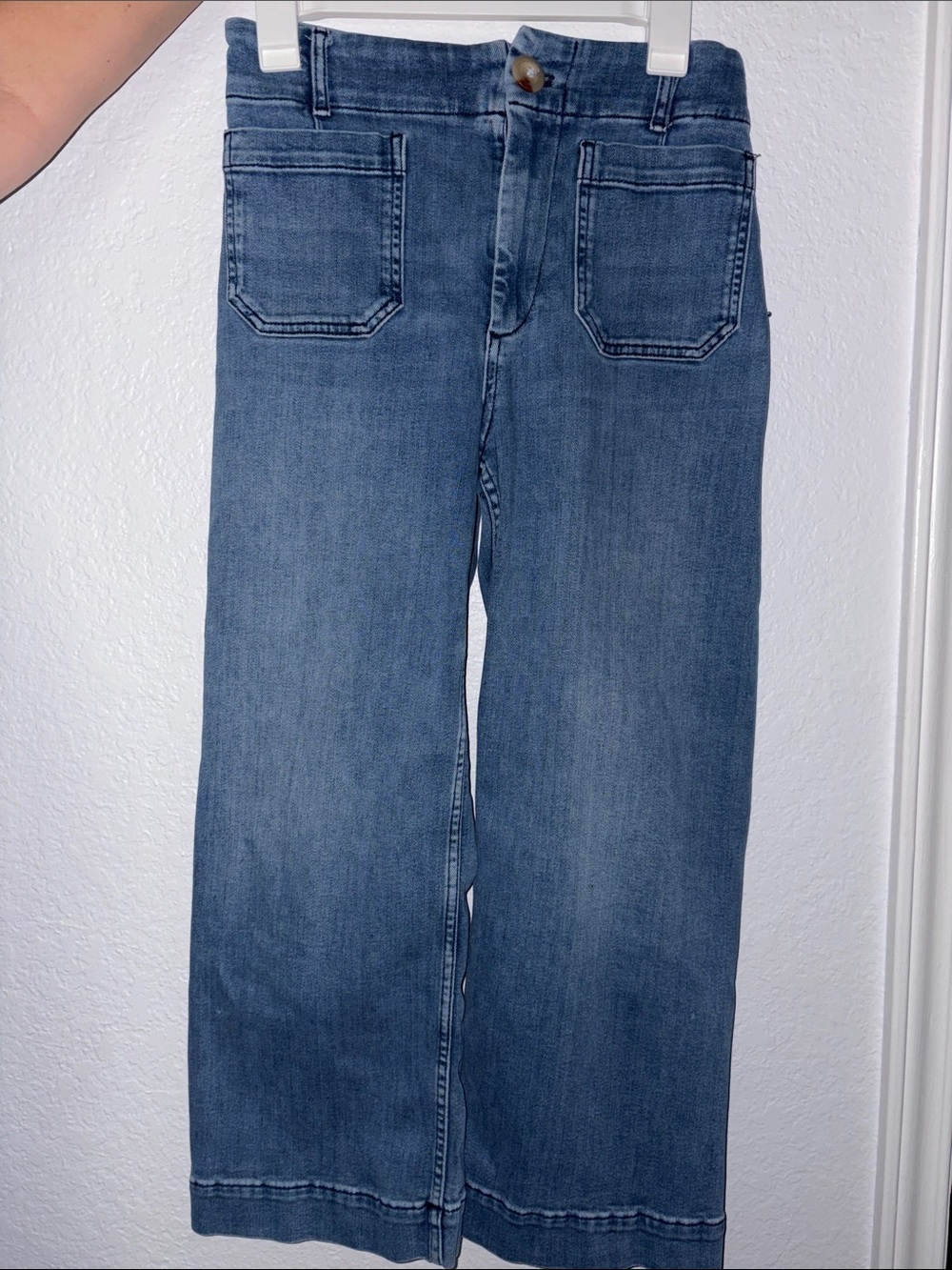 Anthropologie Wide-Leg Jeans in Medium Blue